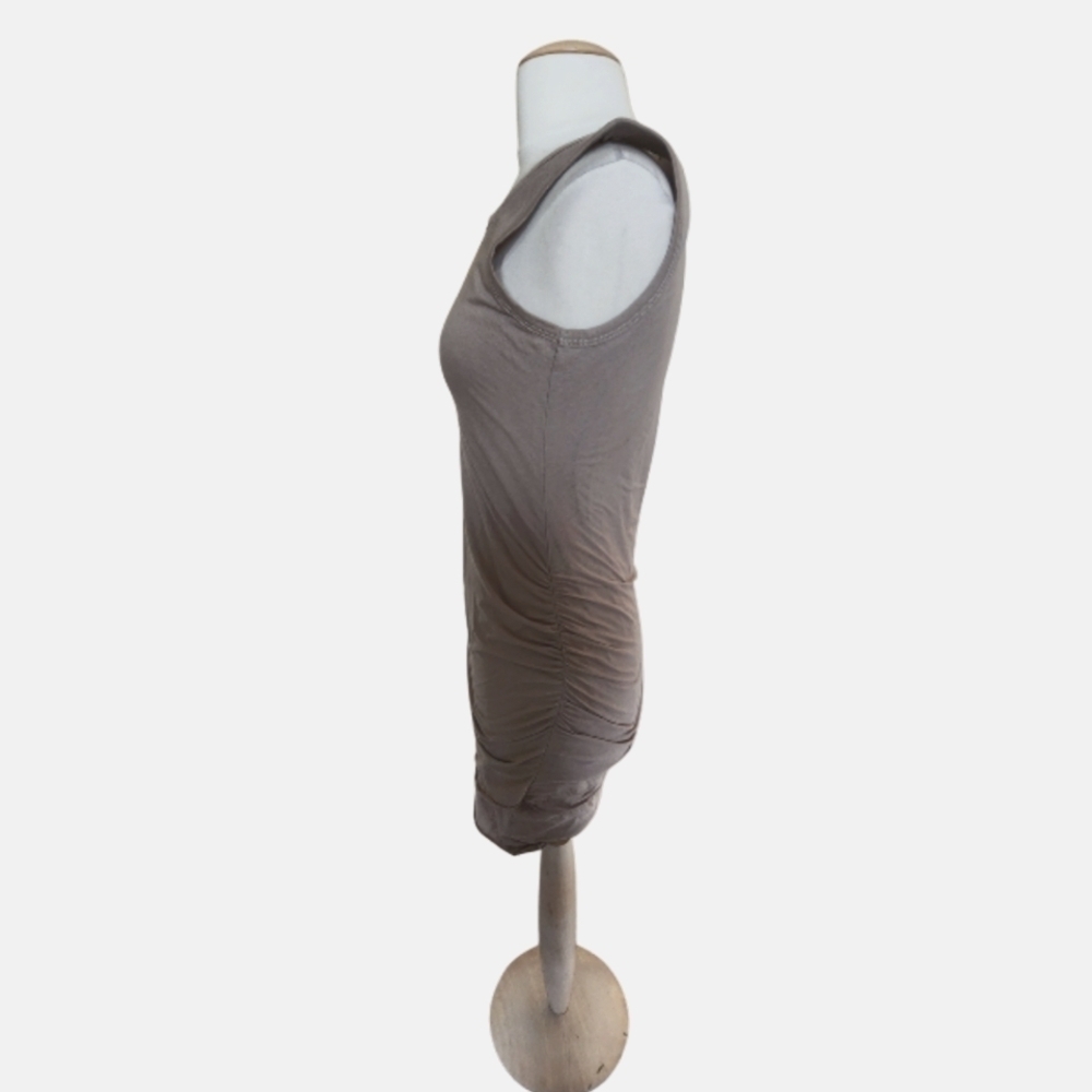 NWT La miel Tan Ruched Midi Tank Dress - Picture 4 of 5
